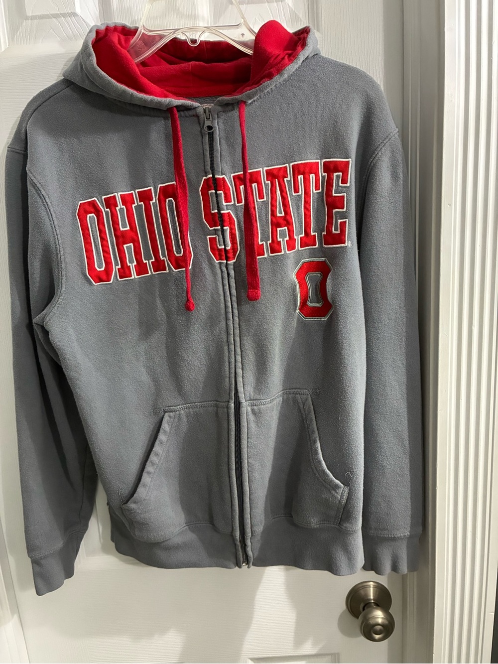Ohio State Gray and Red Hoodie, Size S